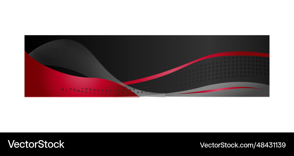 Abstract stylish wave header design isolated vector image