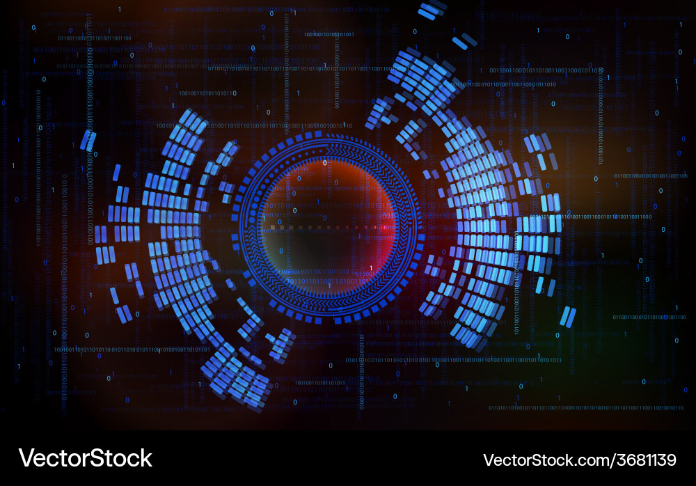 Abstract technology-style background-code zero one vector image
