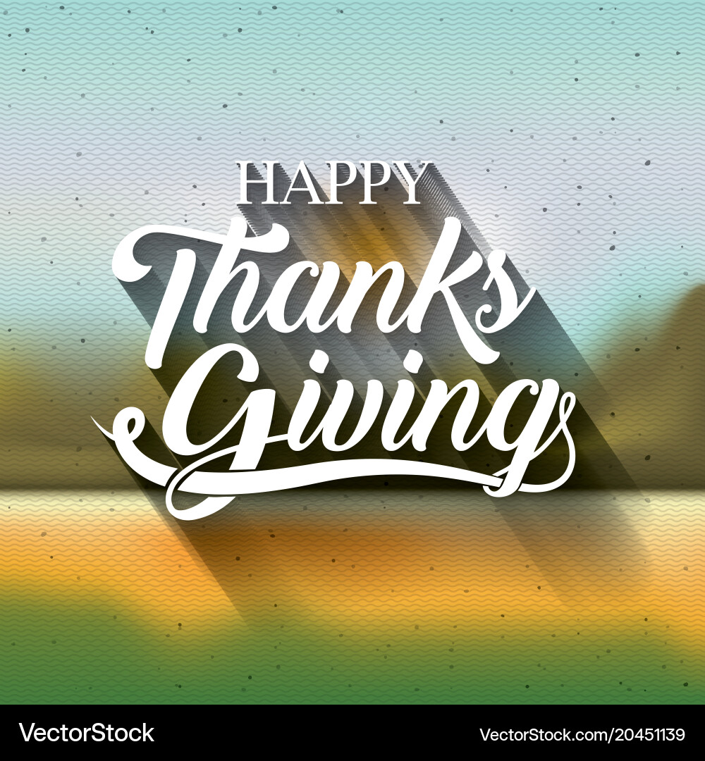 Blurred background of thanks given design Vector Image