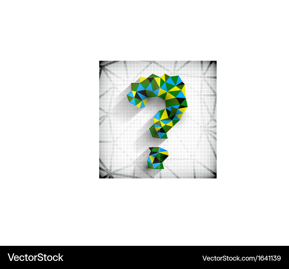 Geometric Mosaic Question Mark Texture vector image