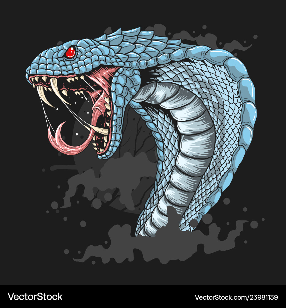 King cobra head vector image