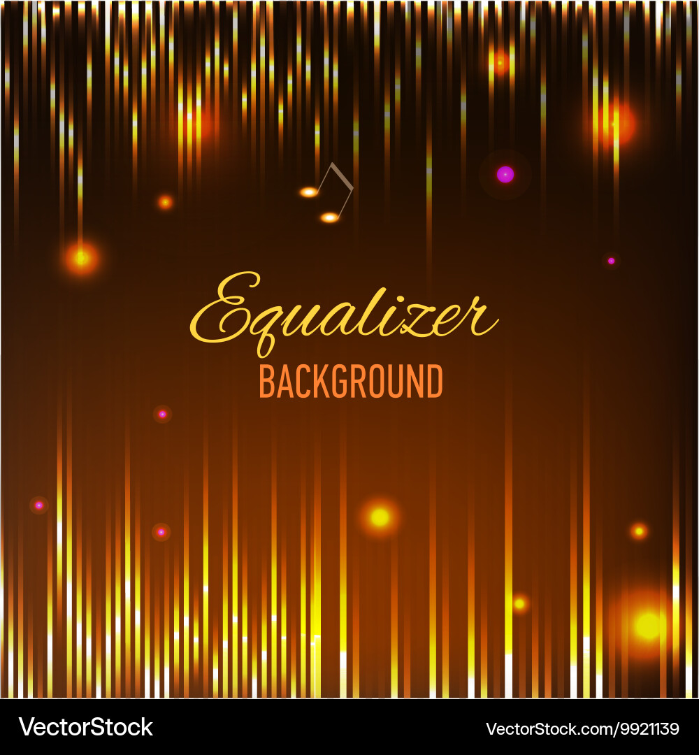 Musical background with key notes and equalizer vector image