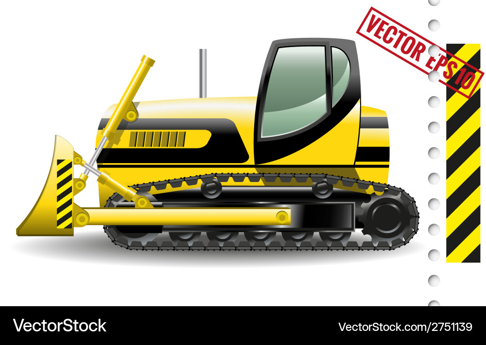 Powerful Bulldozer Vector Image