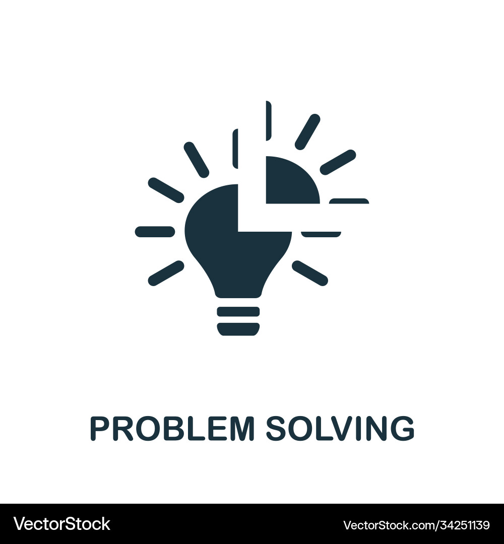 Problem solving icon simple element from life Problem solving icon simple element from life Vector Image