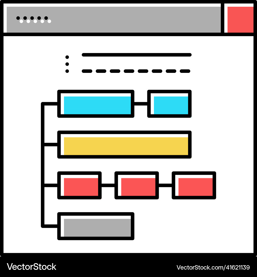 Program hierarchy color icon vector image