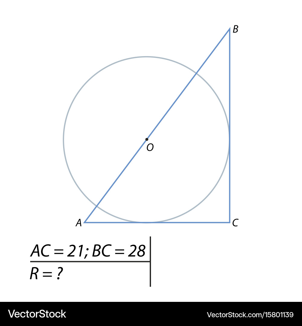 Pythagorean Theorem Triangle Problem vector image