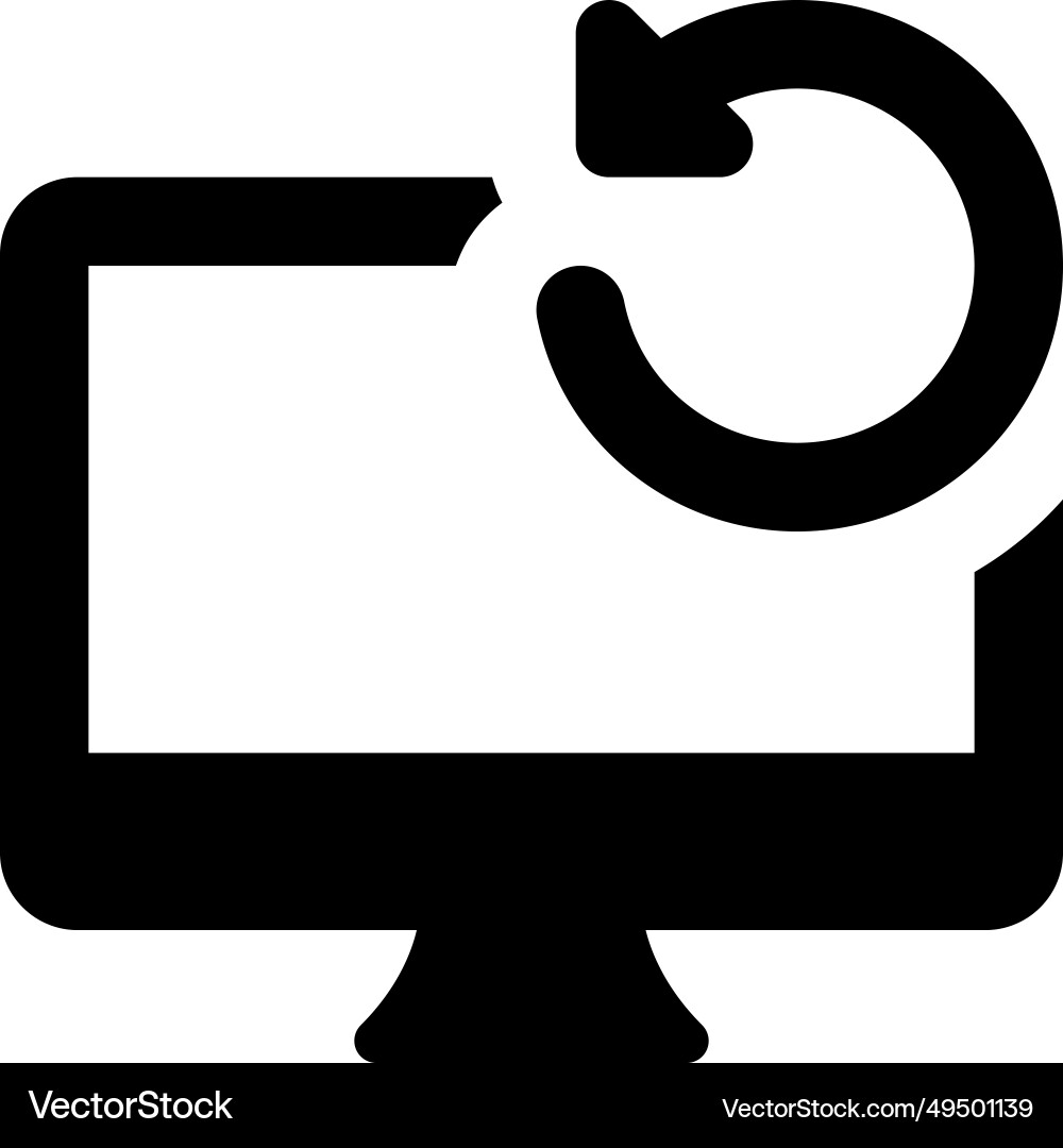 Reloading desktop for new updates vector image