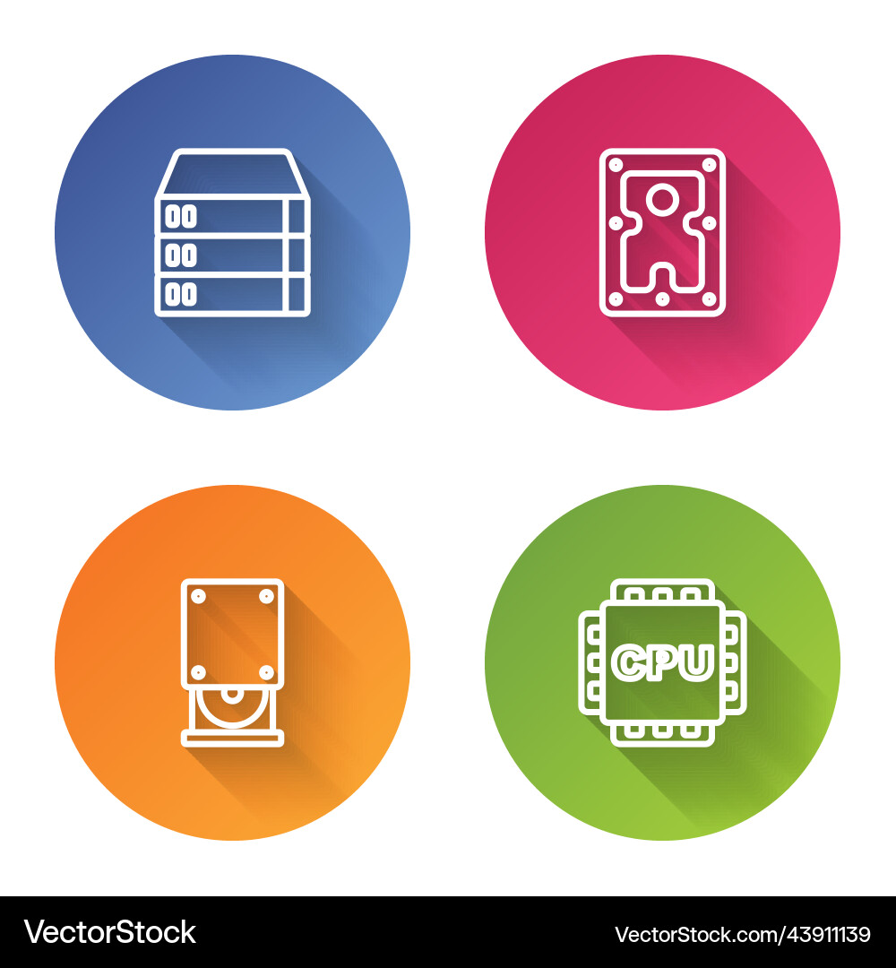Setzen Sie Zeilenserver Daten Web Hosting Festplatte Setzen Sie Zeilenserver Daten Web Hosting Festplatte vektorbild