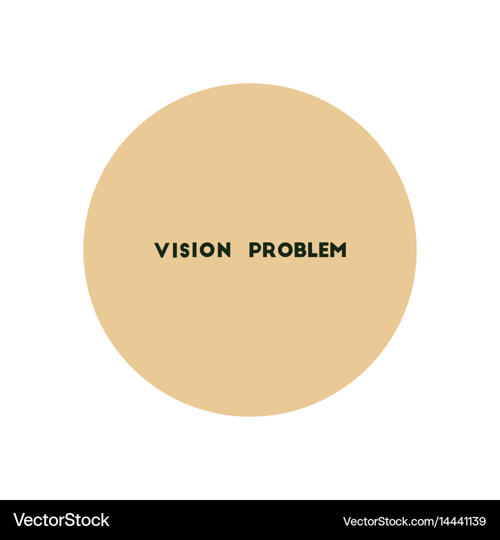 Stylish icon in color circle vision problems Vector Image