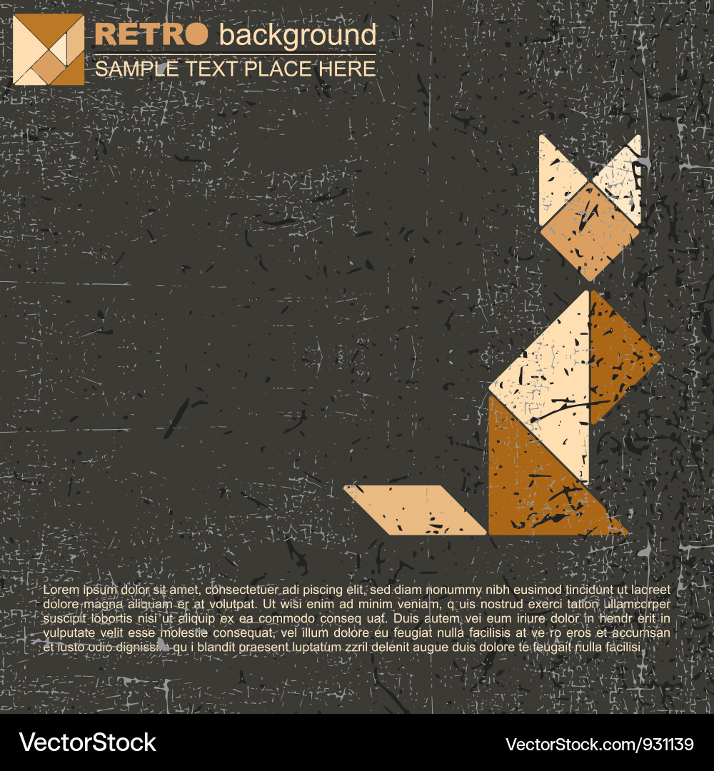Tangram cat Vector Image