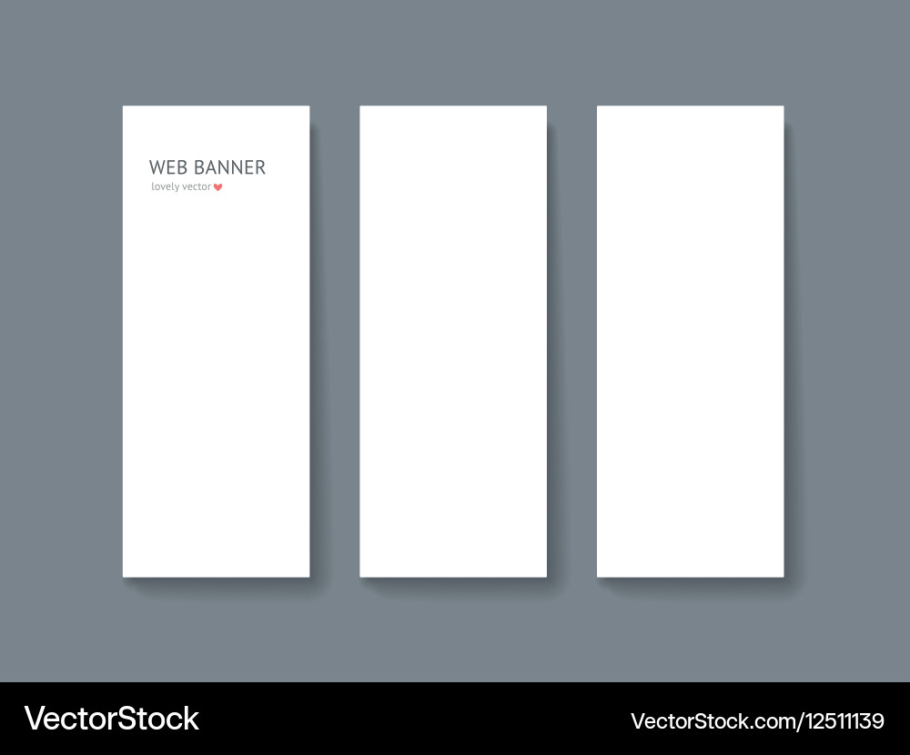 Template set of vertical web vector image