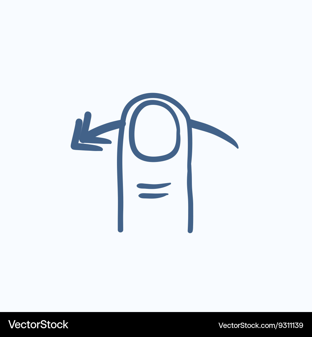 Touch screen gesture sketch icon vector image
