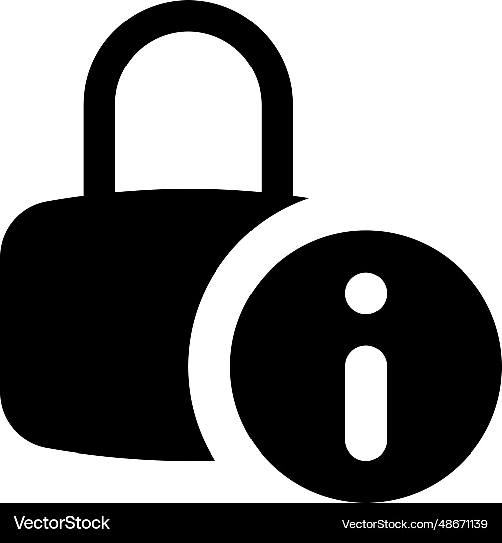 Usage information given on a padlock Vector Image