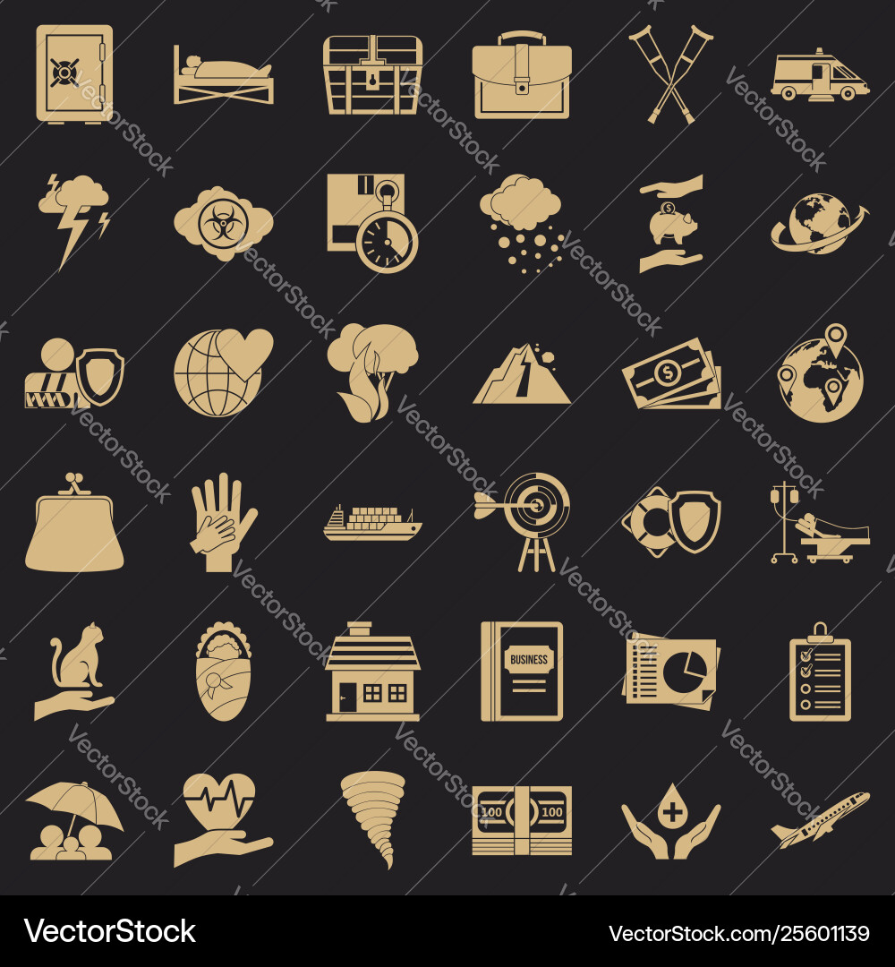 Wind icons set simple style Vector Image