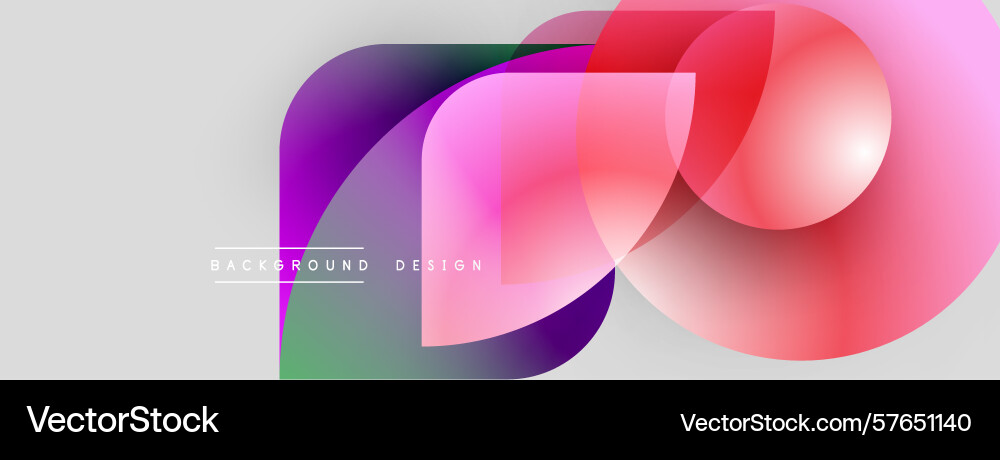 Abstract colorful shapes overlap gradient hues Vector Image