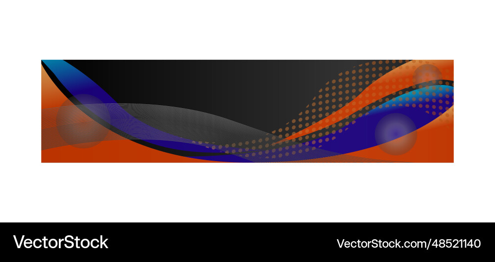 Abstract dynamic wavy horizontal header or banner Vector Image