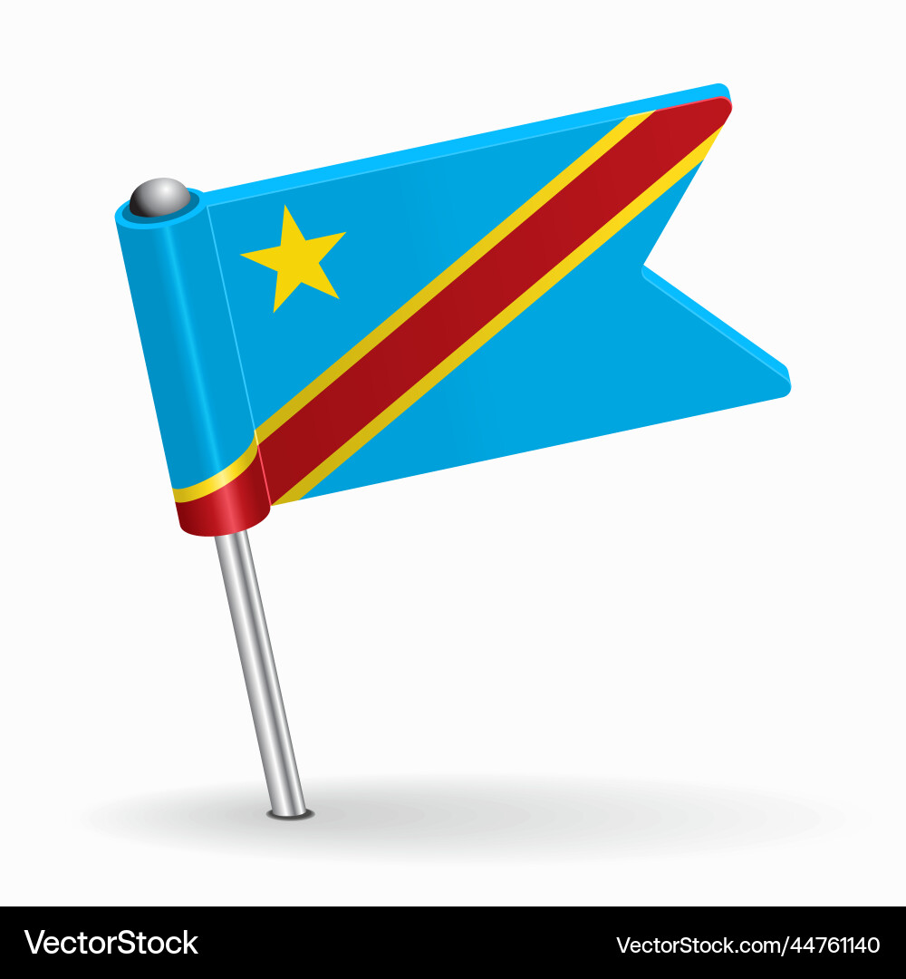 Congolese flag map pointer layout Congolese flag map pointer layout vector image