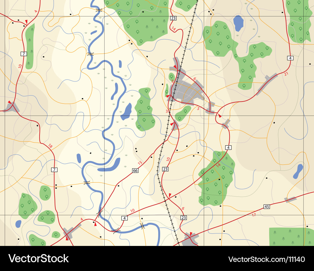Detailed Topographic Map vector image