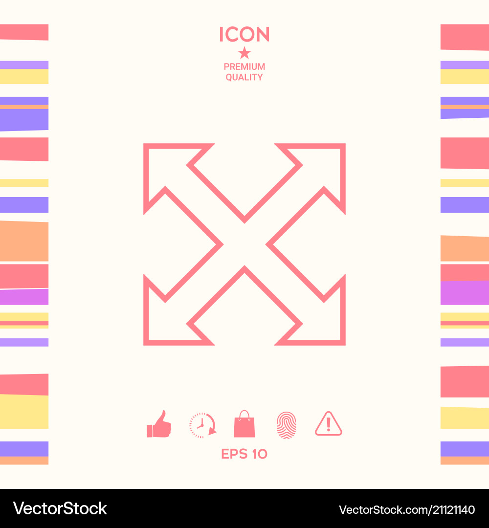 Extend resize enlarge line icon Extend resize enlarge line icon Vector Image