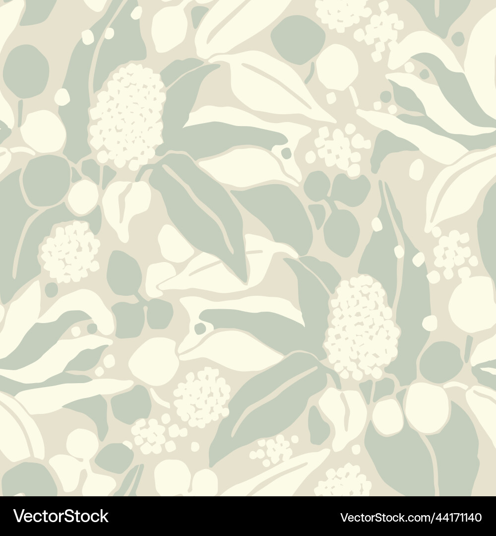 Leaf Pattern - Botanical Repeat vector image