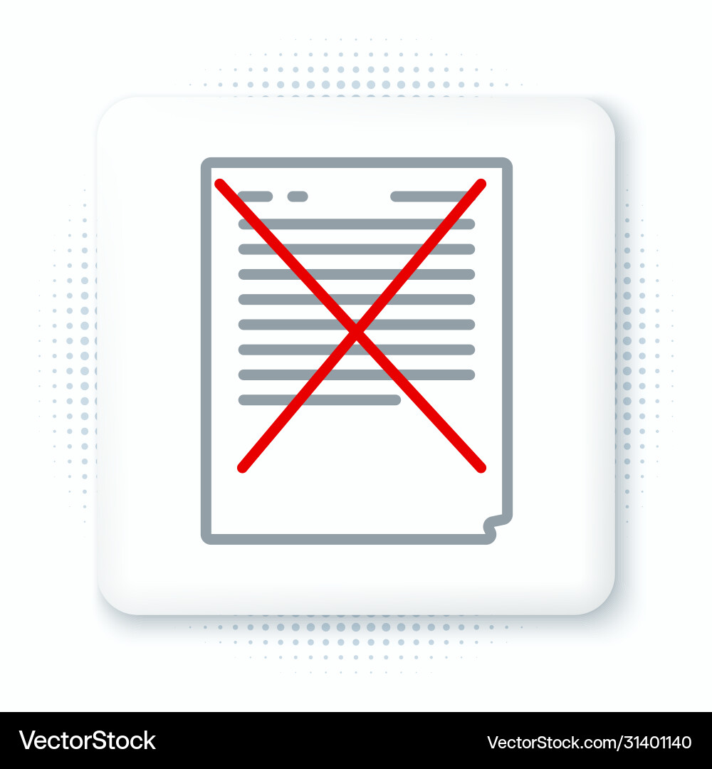 Line exam paper with incorrect answers survey icon Vector Image