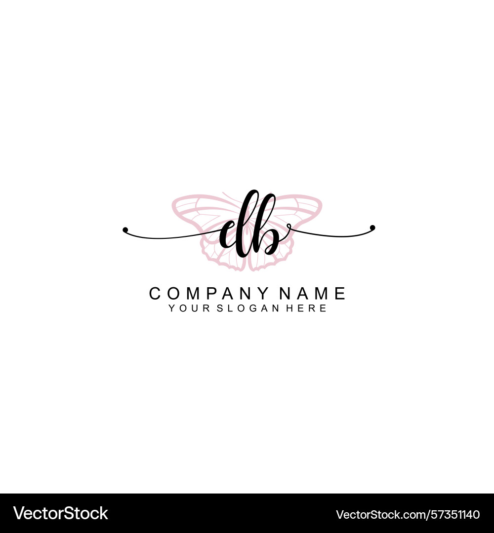 Minimalist handwritten db initial logos with soft Minimalist handwritten db initial logos with soft vector image