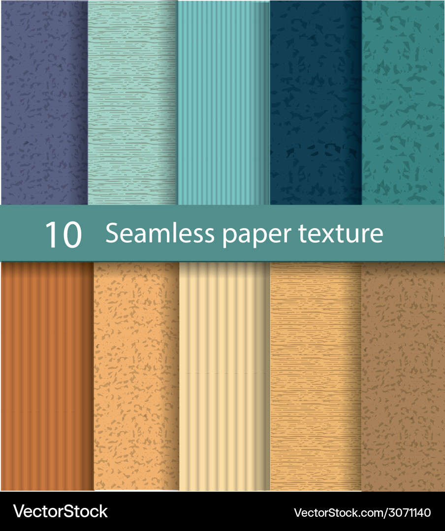 Paper Textures - Seamless Pattern Set vector image