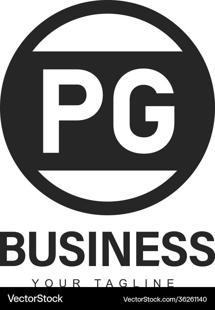 Pg initial a logo design with abstract style Vector Image