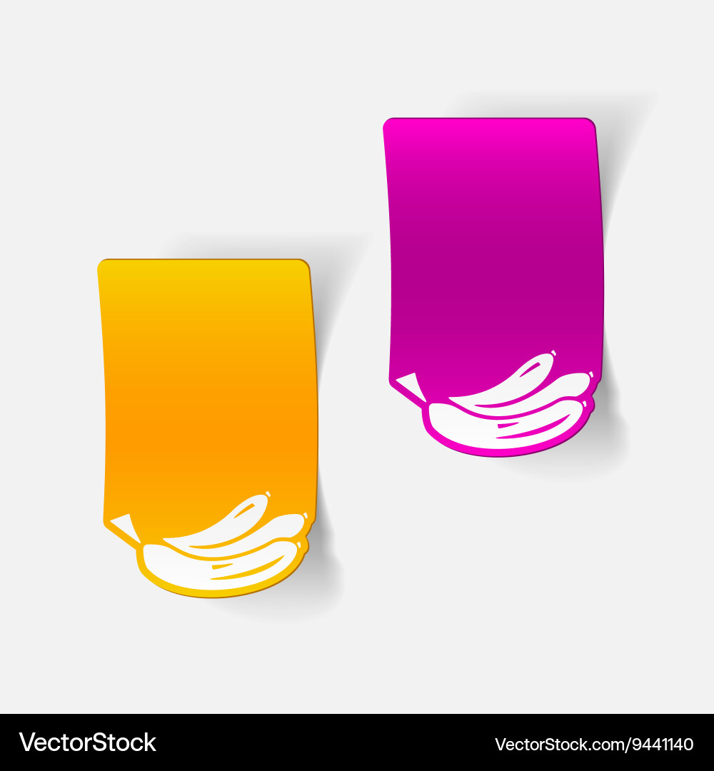 Realistic design element banana Vector Image