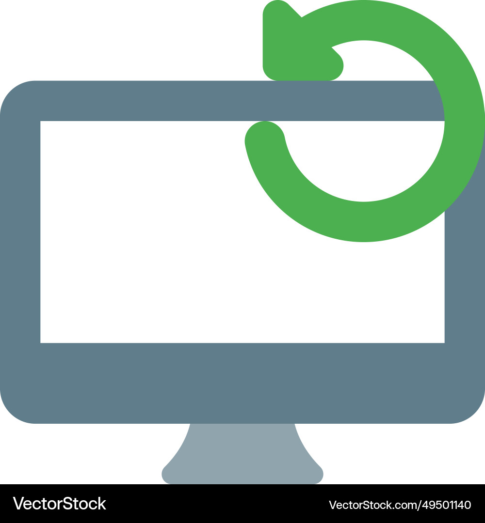 Reloading desktop for new updates vector image