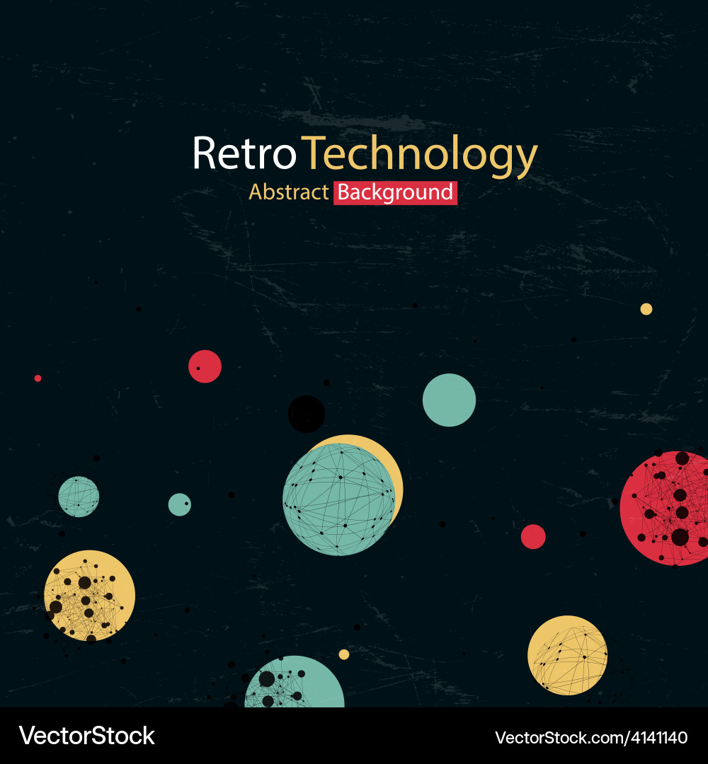 Retro Sci-Fi Abstract Background vector image