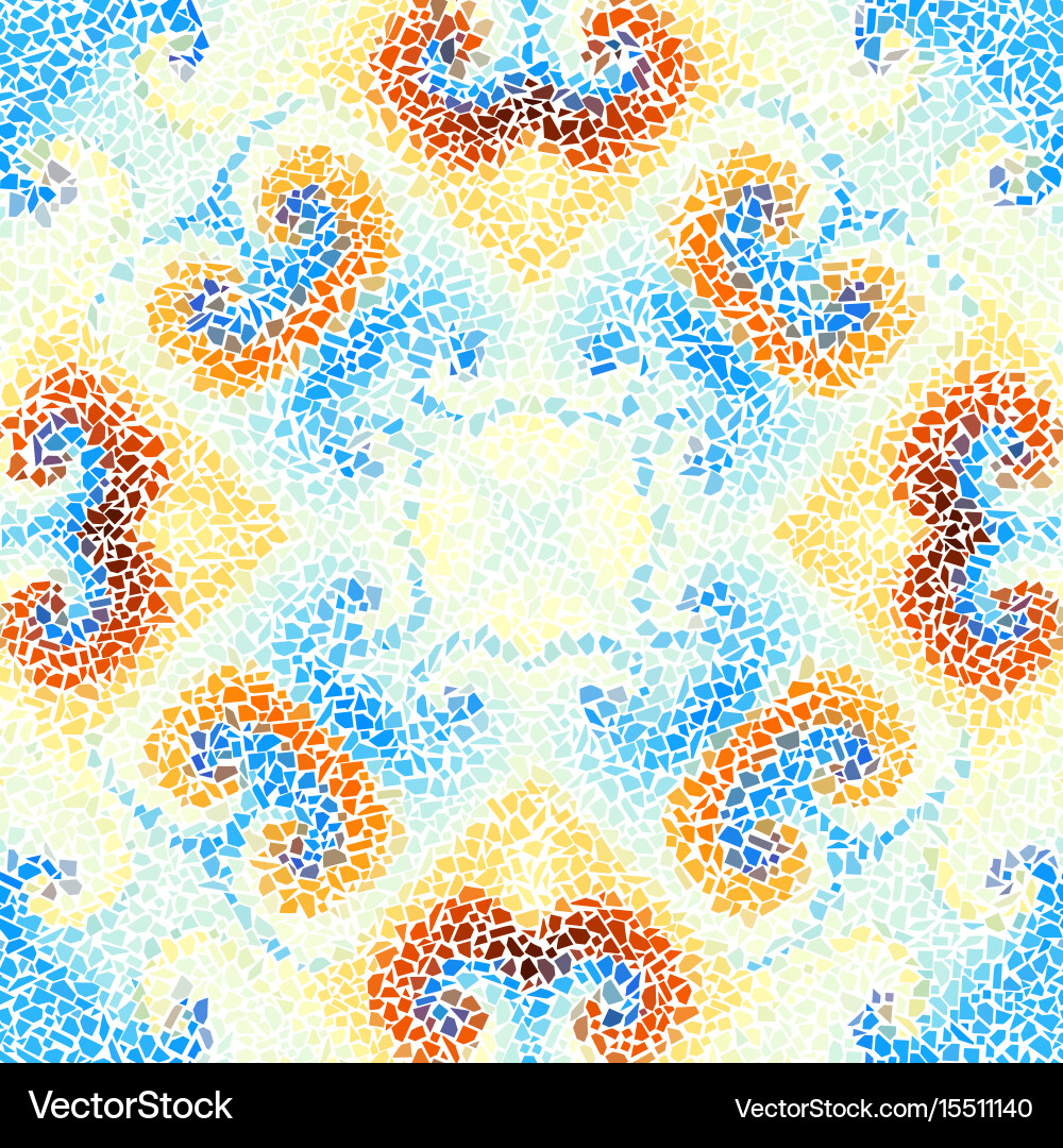 Seamless mosaic art pattern Vector Image