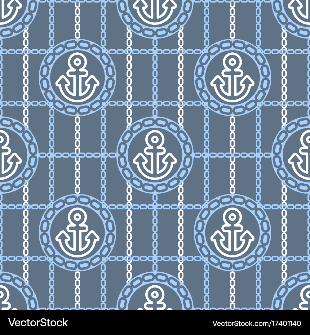 Seamless pattern with anchors ongoing backgrounds Vector Image