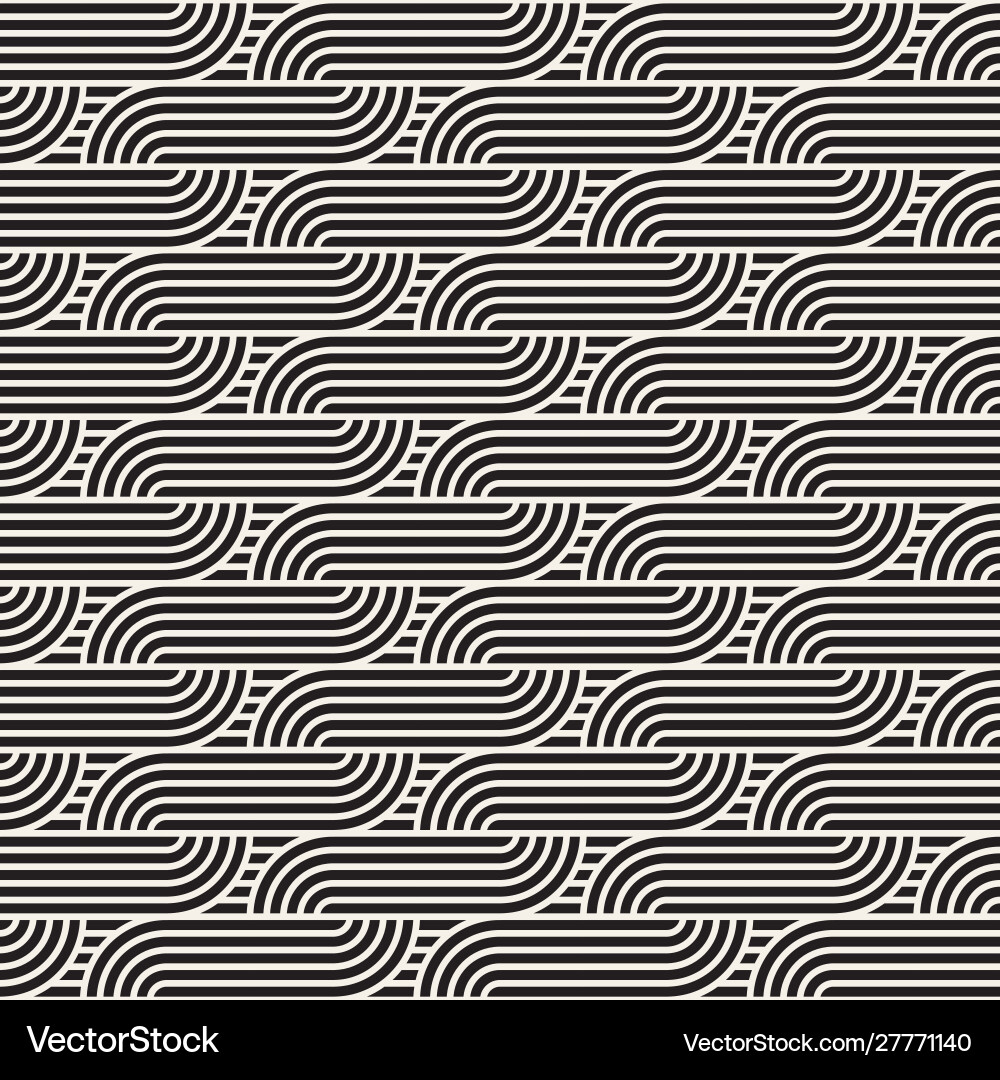 Seamless rounded lines pattern modern stylish Seamless rounded lines pattern modern stylish vector image