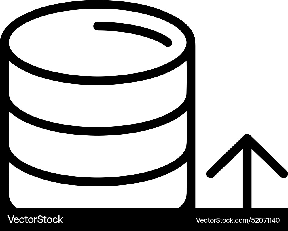 Upload outline icon symbol image Upload outline icon symbol image Vector Image