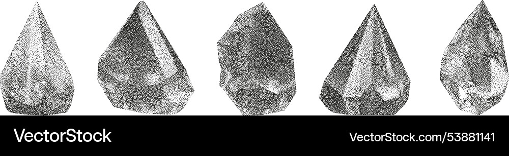 3d gradient geometric shapes with noise Vector Image