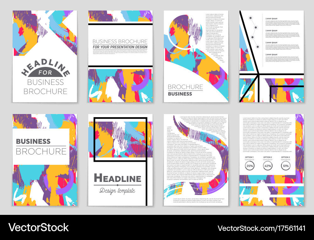 Abstract layout background set for art vector image
