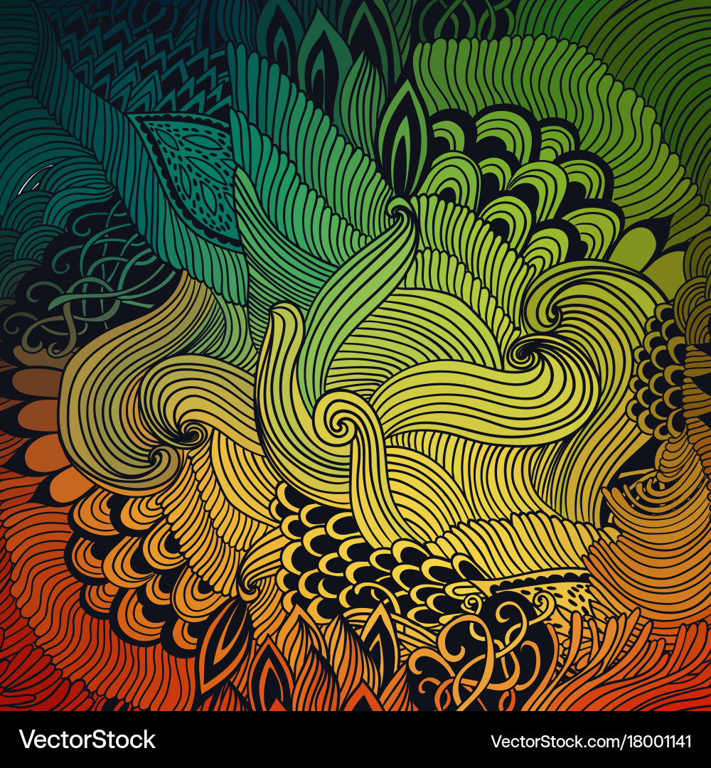 Abstract pattern background with waves ornament vector image