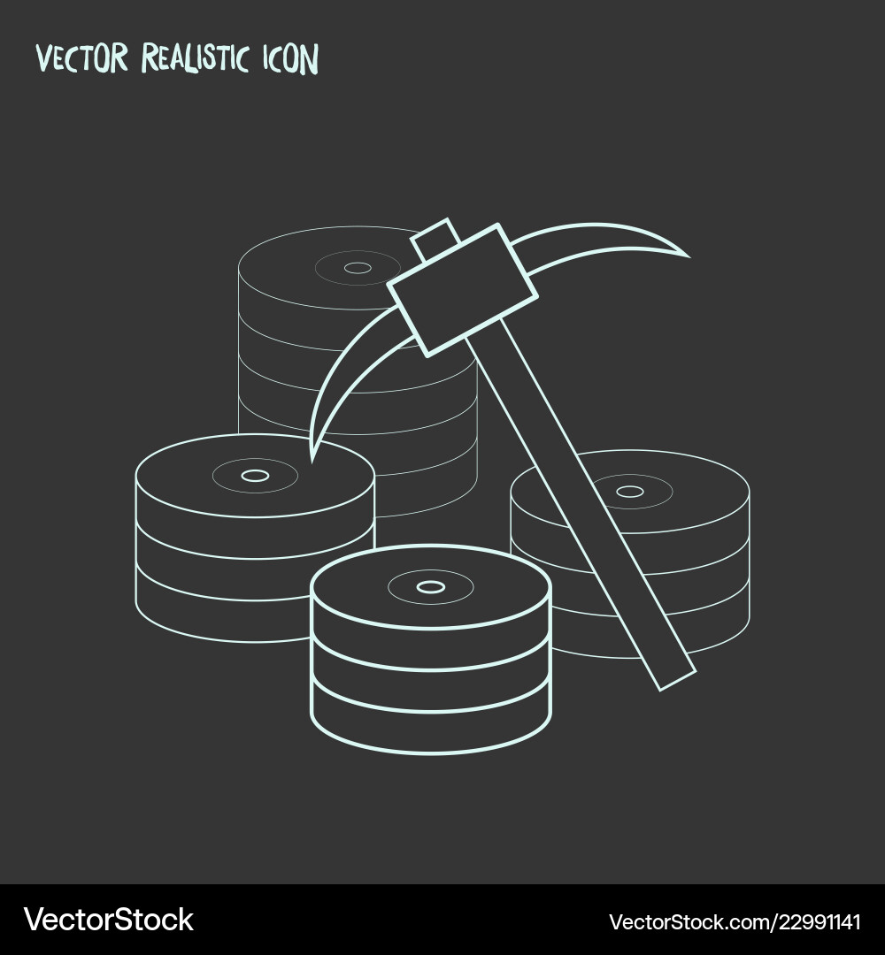 Data mining icon line element Data mining icon line element vector image