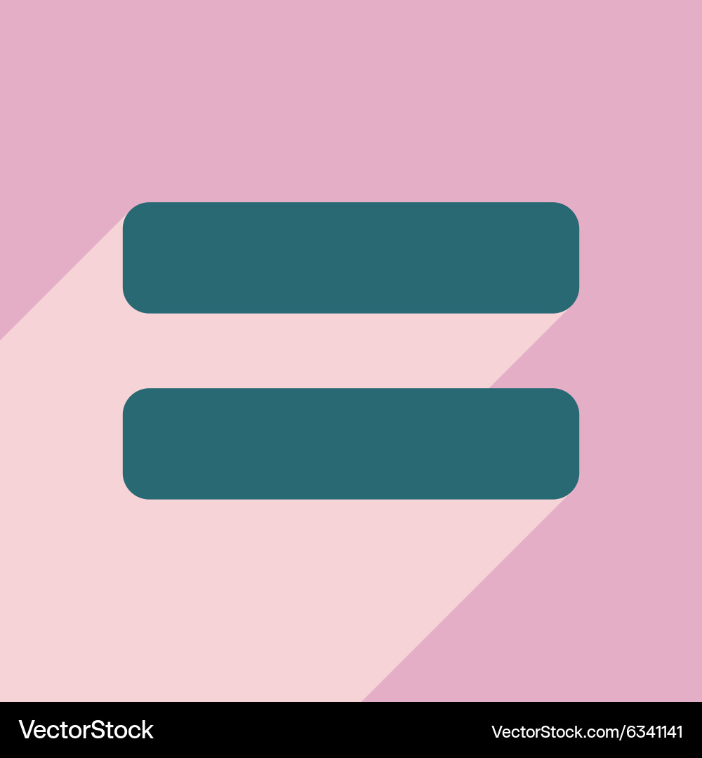 Flat with shadow icon and mobile application vector image