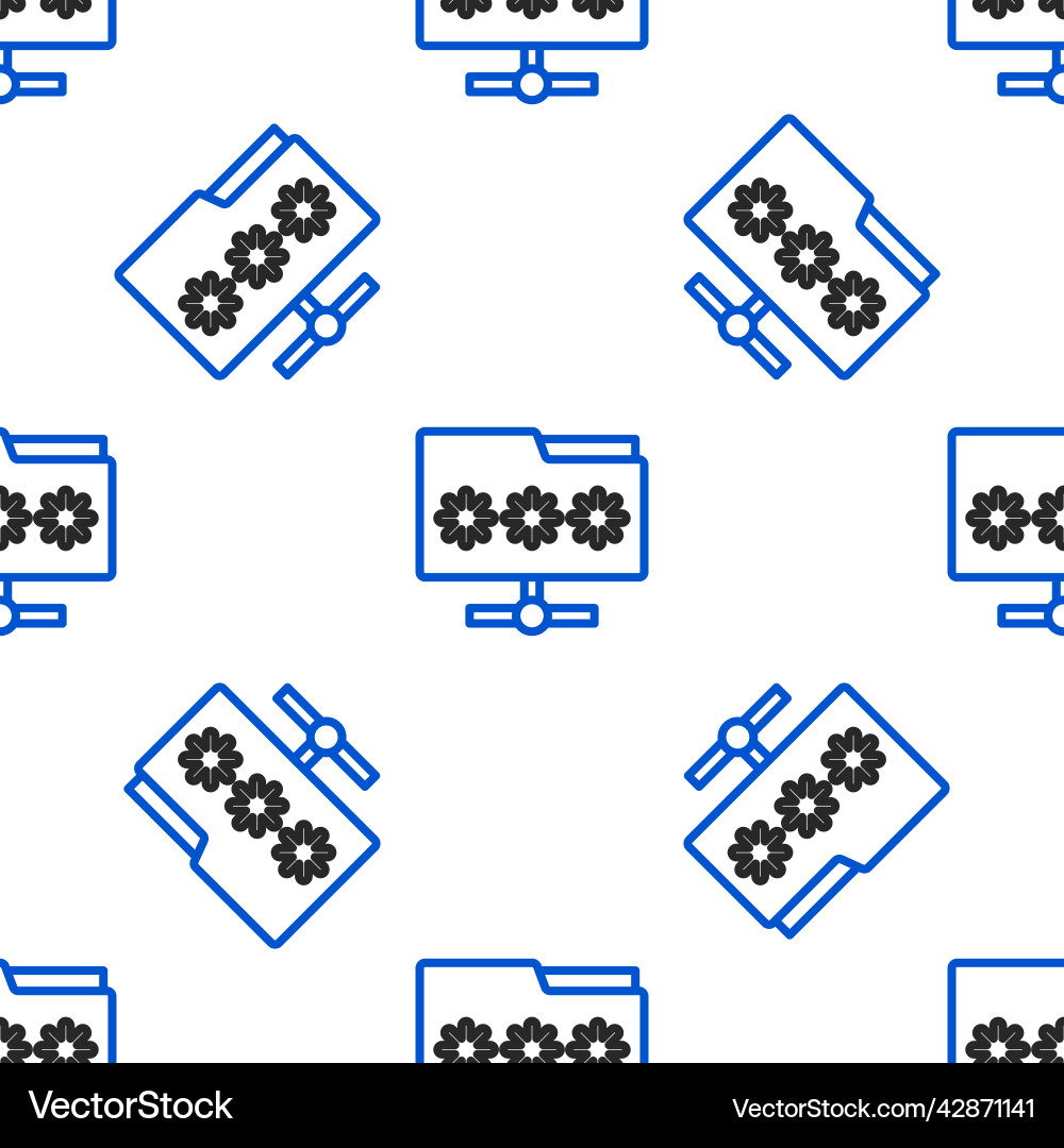 Line folder with password notification icon Vector Image