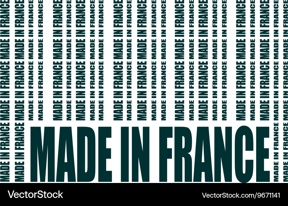 Made in france text and bar code from same words Vector Image