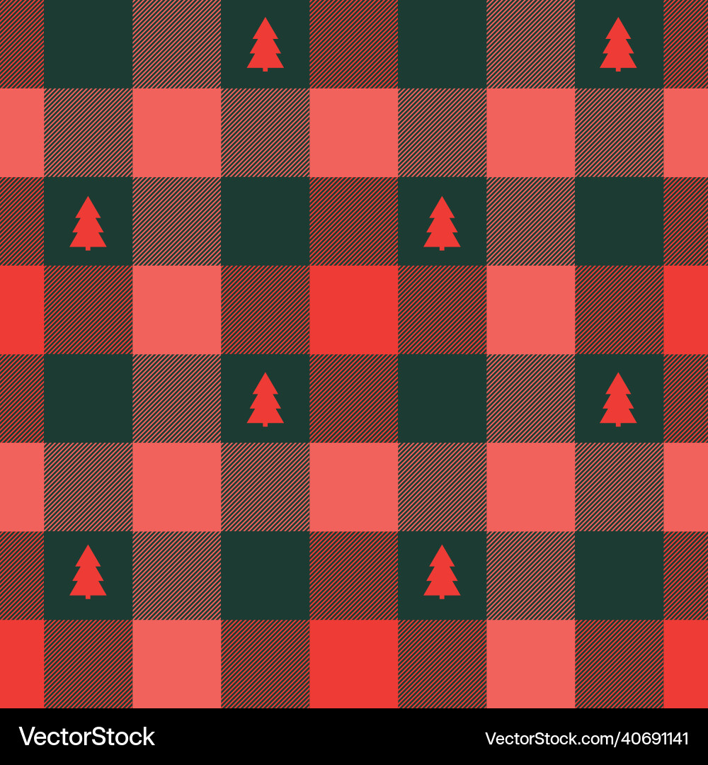 Red and Green Checkered Pattern Vector Image