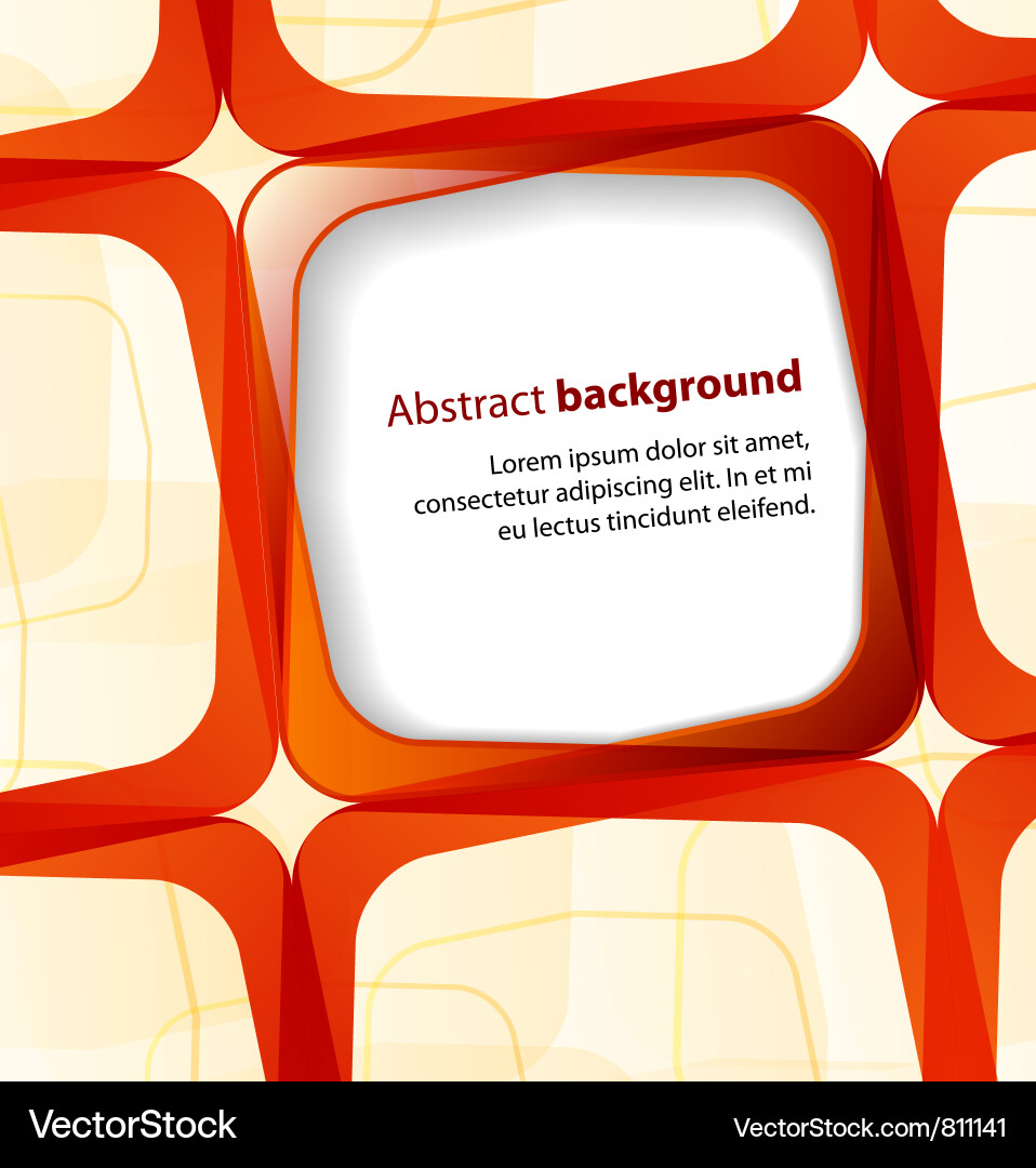 Red Square Frame Background vector image