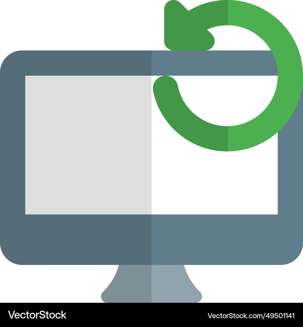 Reloading desktop for new updates vector image