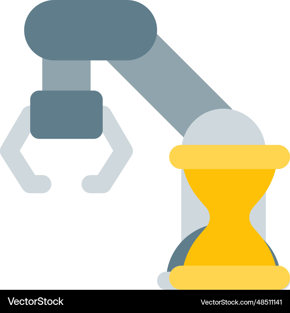 Robotic arm with higher working capacity in less vector image