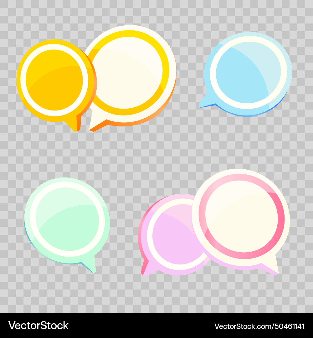 Set of speak bubble chatting box message frame Set of speak bubble chatting box message frame vector image