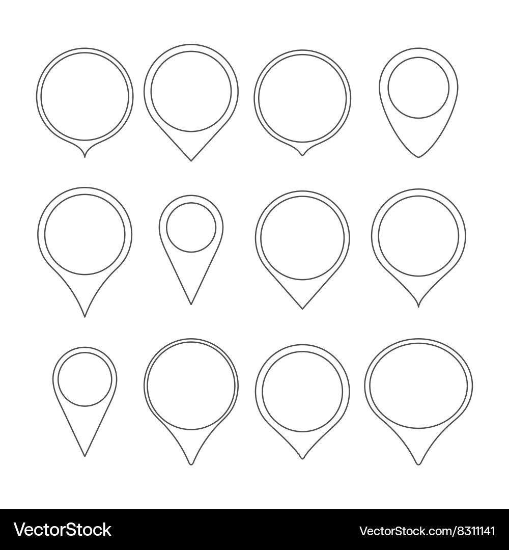 Set pointers maps vector image
