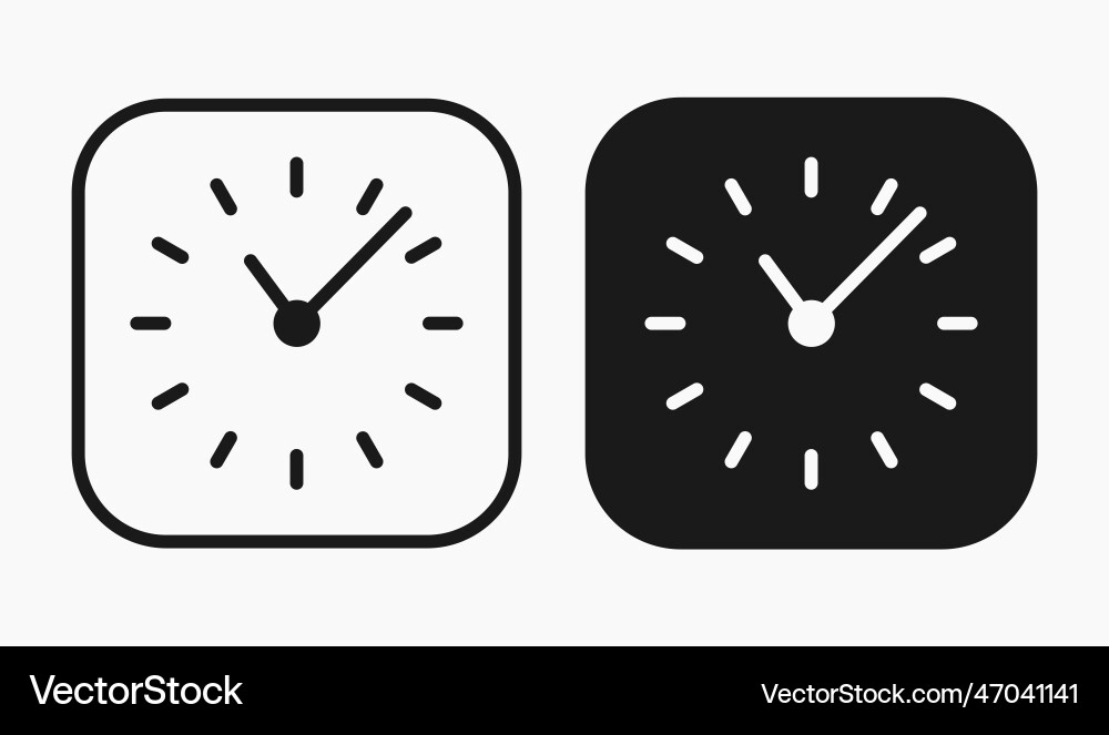 Stopwatch timer basic line shape icon flat Stopwatch timer basic line shape icon flat vector image