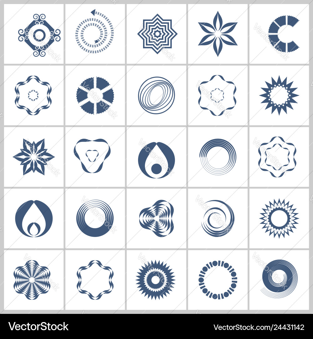 Abstract Circular Elements vector image